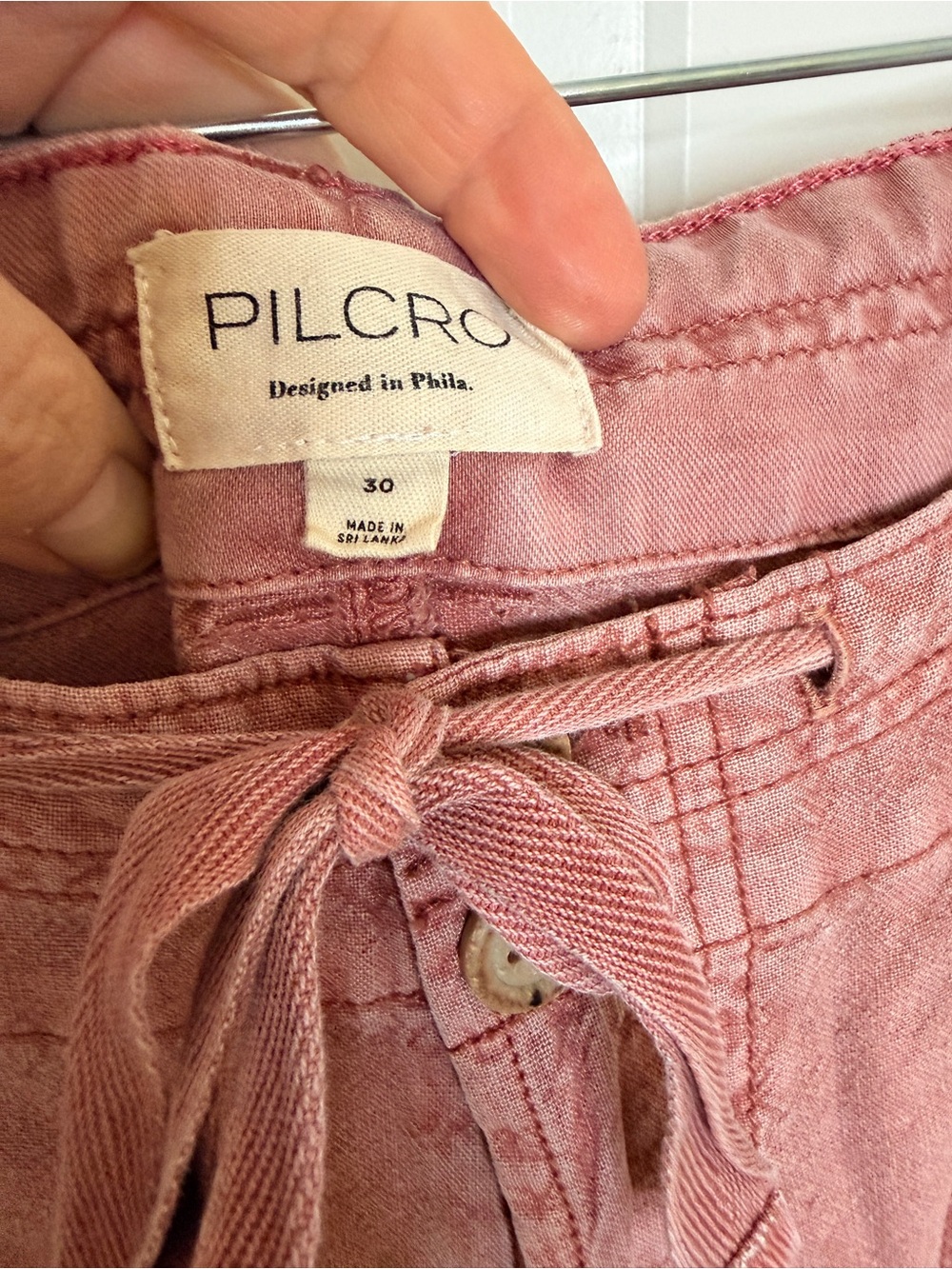 Pilcro Women's Mid-Rise Drawstring linen blend pants